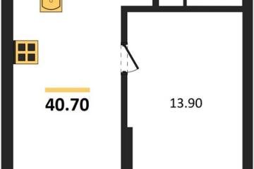 Фото №1: 1-комнатная квартира 40 м² - Краснодар, мкр. Прикубанский внутригородской округ,