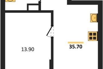 Фото №1: 1-комнатная квартира 35 м² - Краснодар, мкр. Прикубанский внутригородской округ,