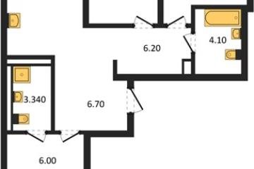 Фото №1: 3-комнатная квартира 78 м² - Краснодар, мкр. Прикубанский внутригородской округ,