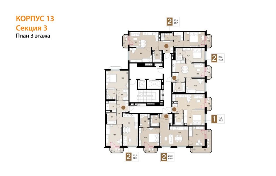 Фото №8: 2-комнатная квартира 66 м² - Краснодар, мкр. Прикубанский внутригородской округ
