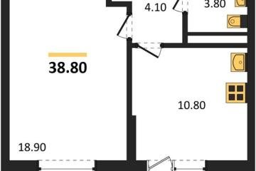 Фото №1: 1-комнатная квартира 38 м² - Краснодар, мкр. Прикубанский внутригородской округ, 