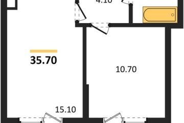 Фото №1: 1-комнатная квартира 35 м² - Краснодар, мкр. Прикубанский внутригородской округ, 