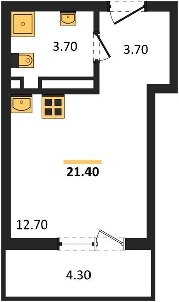 Фото №1: Студия 21 м² - Краснодар, Прикубанский внутригородской округ, мкр. Прикубанский внутригородской округ