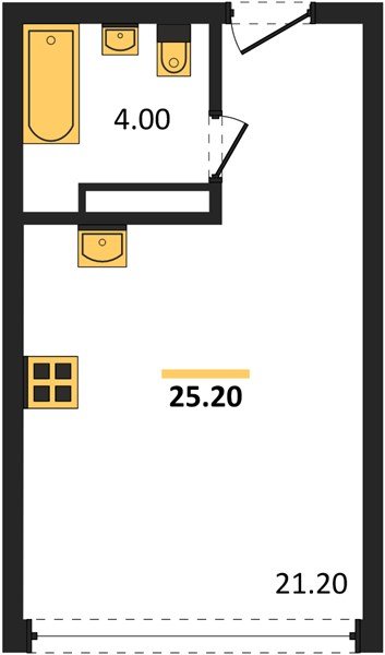 Фото №1: Студия 24 м² - Краснодар, Прикубанский внутригородской округ, мкр. Догма Парк, ул. Марины Цветаевой, 36