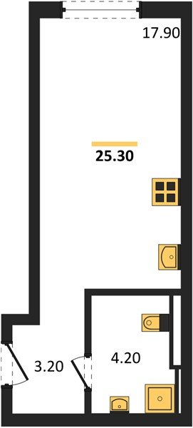 Фото №1: Студия 25 м² - Краснодар, Прикубанский внутригородской округ, мкр. квартал Самолёт 7