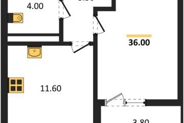 Фото №1: 1-комнатная квартира 36 м² - Краснодар, мкр. Прикубанский внутригородской округ,