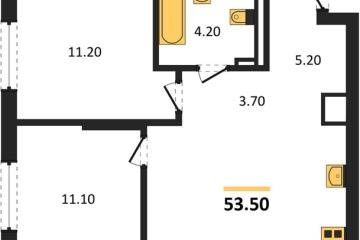 Фото №1: 2-комнатная квартира 53 м² - Краснодар, мкр. Прикубанский внутригородской округ,