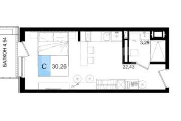 Фото №1: Апартаменты 30 м² - Анапа, ул. Симферопольское шоссе, 100