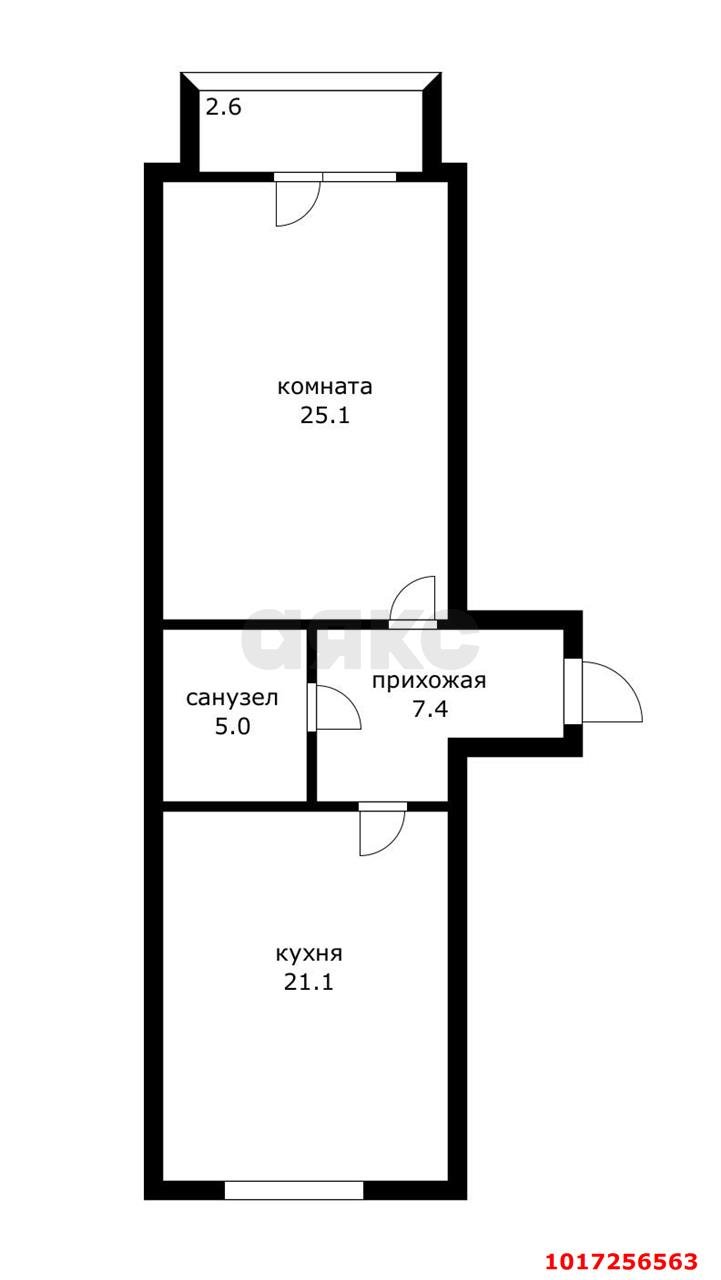 Фото №2: 1-комнатная квартира 62 м² - Краснодар, Калинино, имени Петра Метальникова, ЖК Жилой Квартал, мкр. Прикубанский внутригородской округ, ул. Ивана Рослого, 18к1