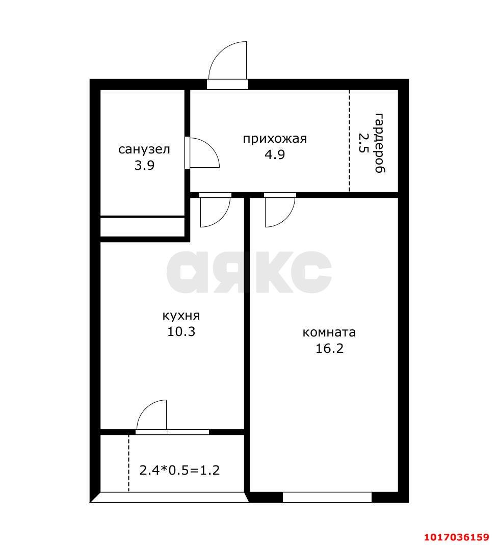 Фото №14: 1-комнатная квартира 42 м² - Краснодар, Карасунский внутригородской округ, Черёмушки, мкр. ЖК Зелёный Квартал, ул. Селезнёва, 4/10