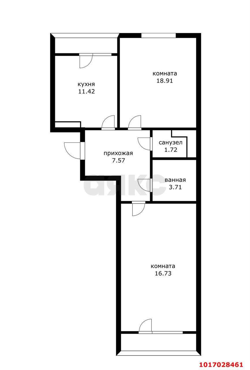 Фото №5: 2-комнатная квартира 58 м² - Краснодарский, Прикубанский внутригородской округ, мкр. жилой комплекс Параллели, 66к2