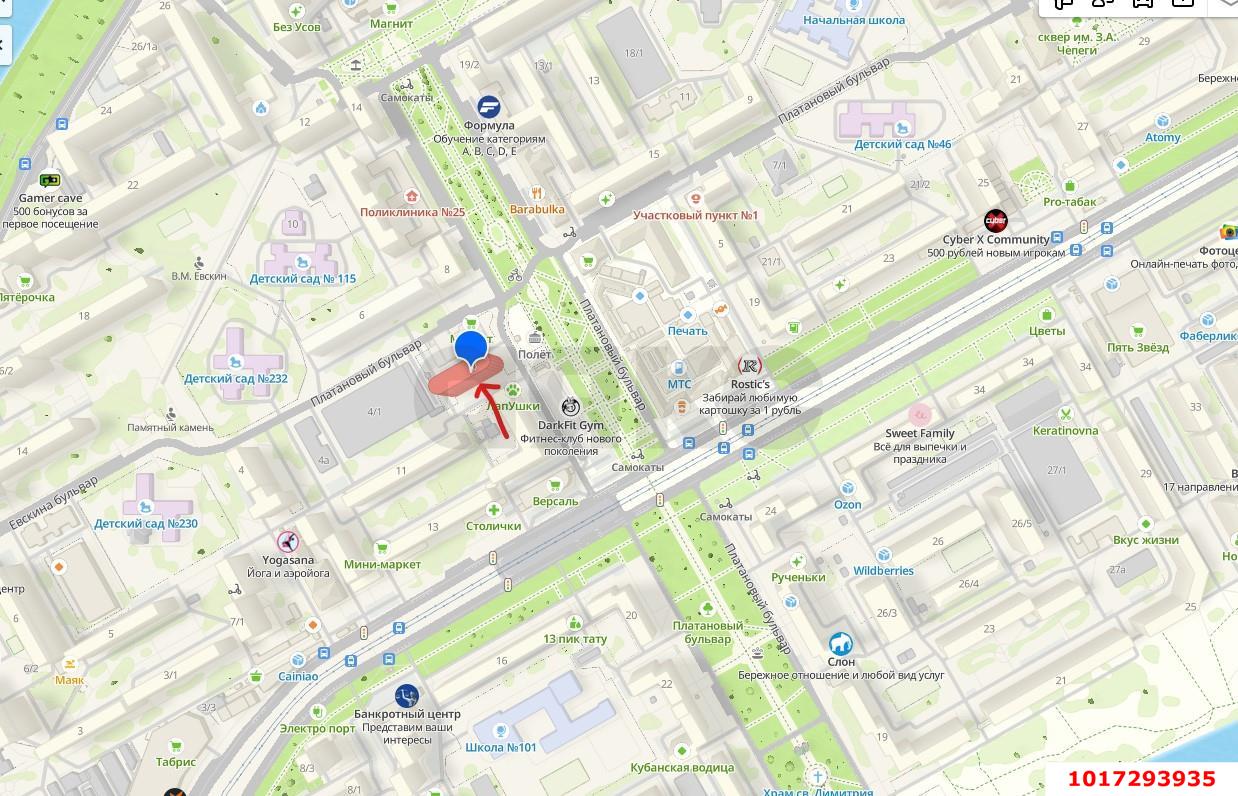 Фото №3: Торговое помещение 98 м² - Краснодар, Западный внутригородской округ, мкр. Юбилейный, б-р Платановый, 4