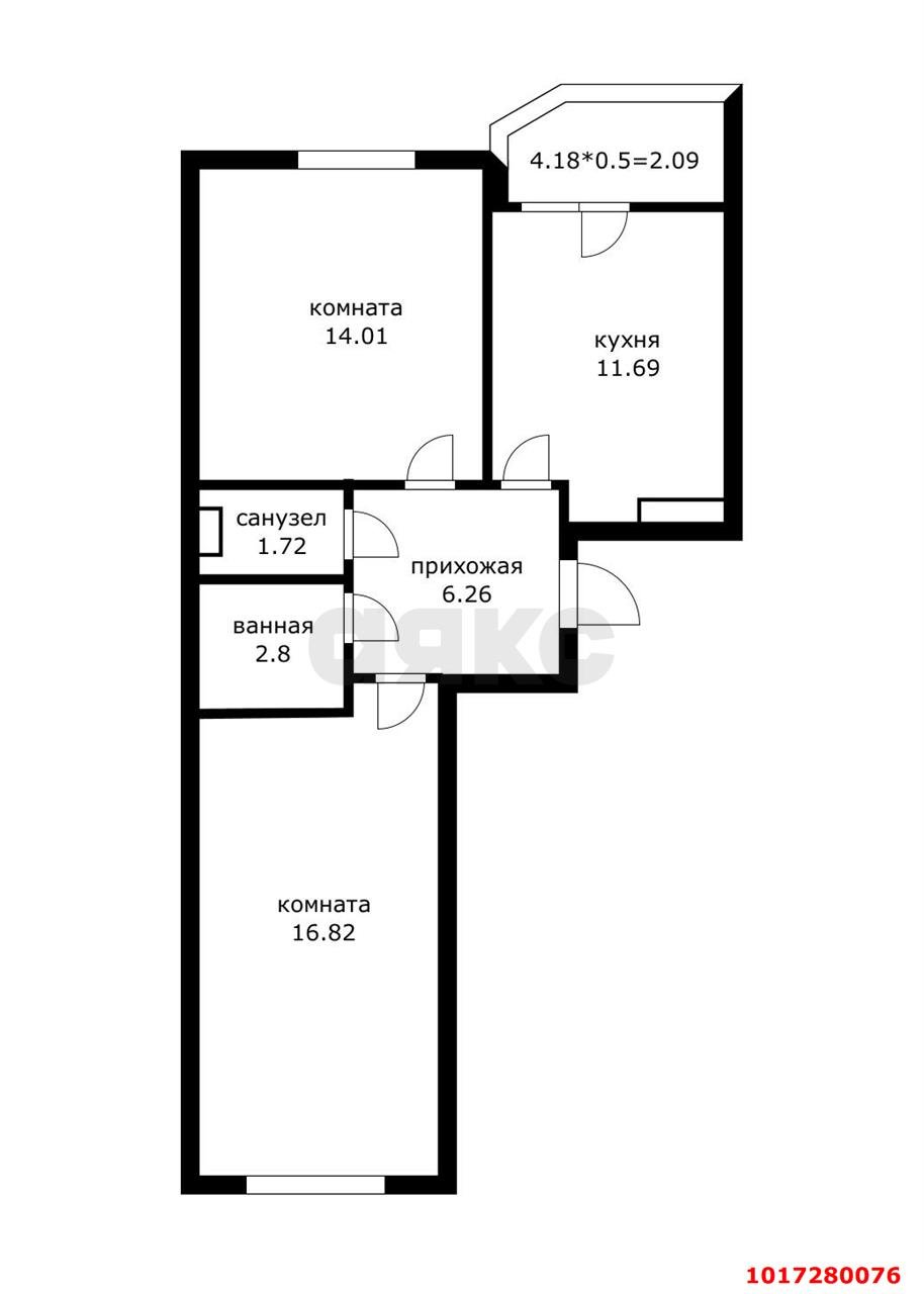 Фото №11: 2-комнатная квартира 57 м² - Краснодар, Прикубанский внутригородской округ, мкр. Достояние, ул. Конгрессная, 31