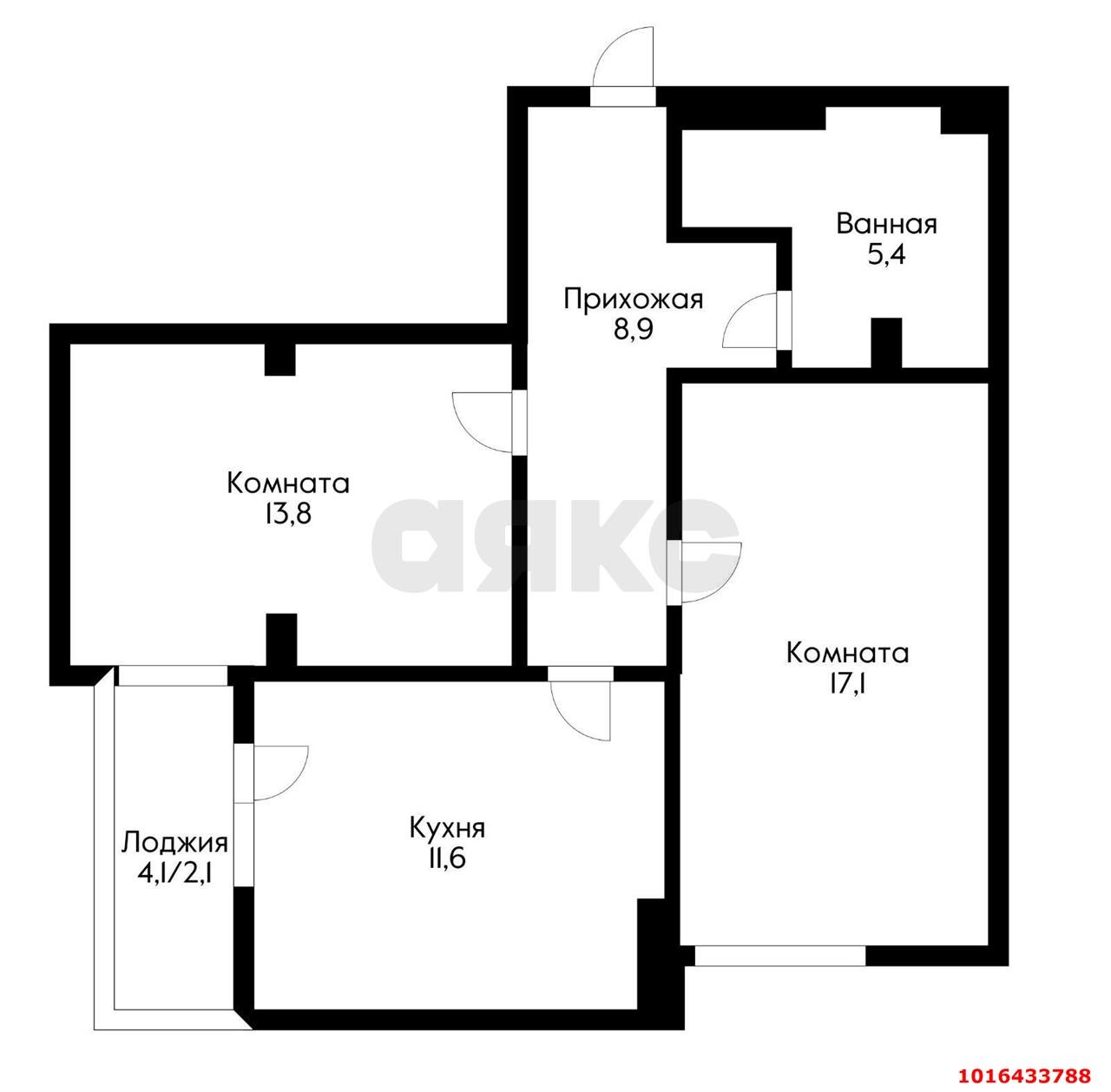 Фото №10: 2-комнатная квартира 64 м² - Краснодар, Прикубанский внутригородской округ, Калинино, мкр. Завод Радиоизмерительных Приборов, пер. Гаражный, 9