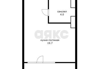 Фото №1: Студия <span class="whitespace-nowrap">24 м²</span>, <span class="whitespace-nowrap">21/23 эт.</span> - Краснодар, мкр. ЖК Все Свои Вип, ул. Колхозная, 5/2к3
