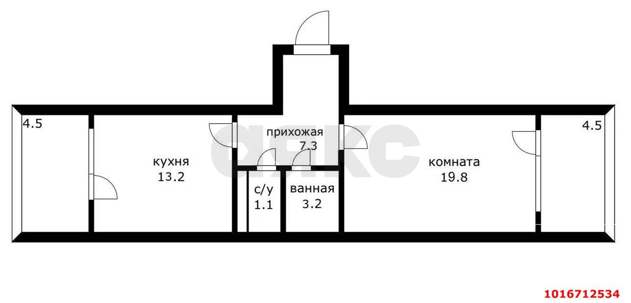 Фото №3: 1-комнатная квартира 54 м² - Краснодар, Карасунский внутригородской округ, Хлопчато-бумажный Комбинат, мкр. жилой комплекс Аквамарин, ул. Уральская, 75к1