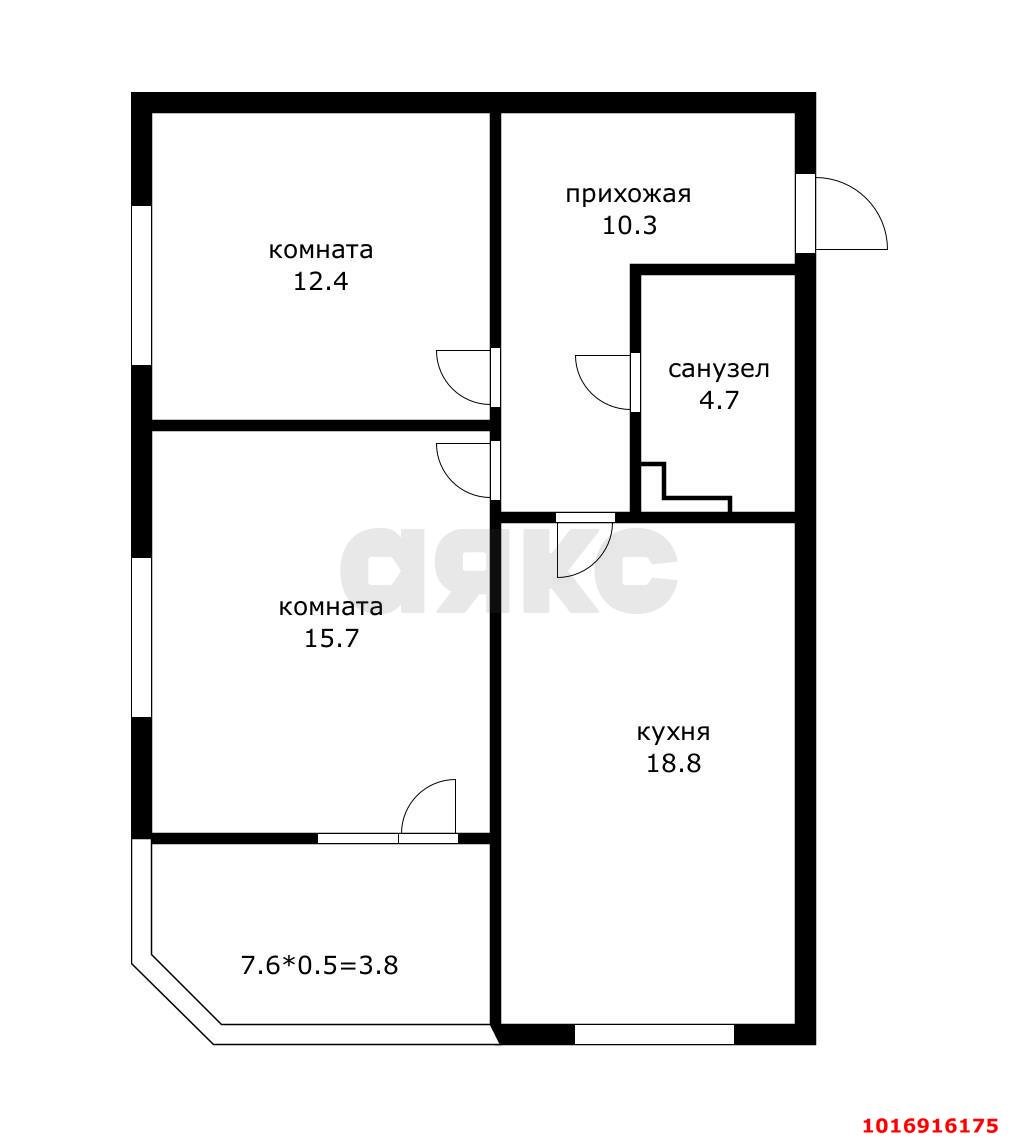 Фото №13: 2-комнатная квартира 70 м² - Краснодар, Прикубанский внутригородской округ, мкр. Любимово, 7