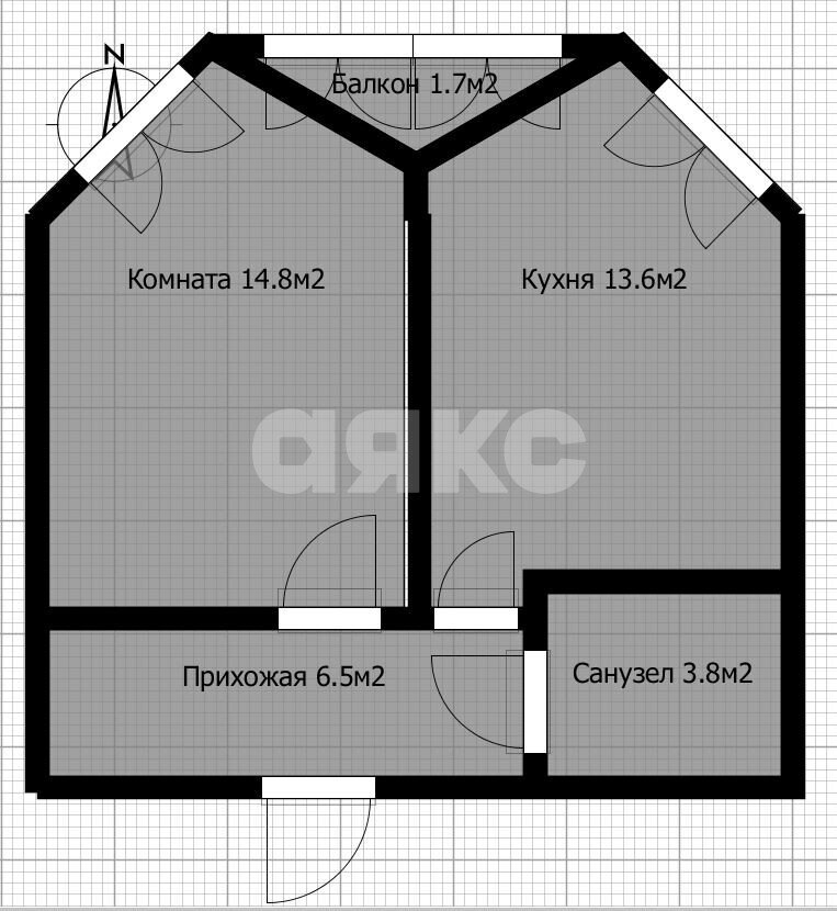Фото №26: 1-комнатная квартира 41 м² - Анапа, 3Б, мкр. жилой комплекс Парадный, ул. Супсехское шоссе, 4к1