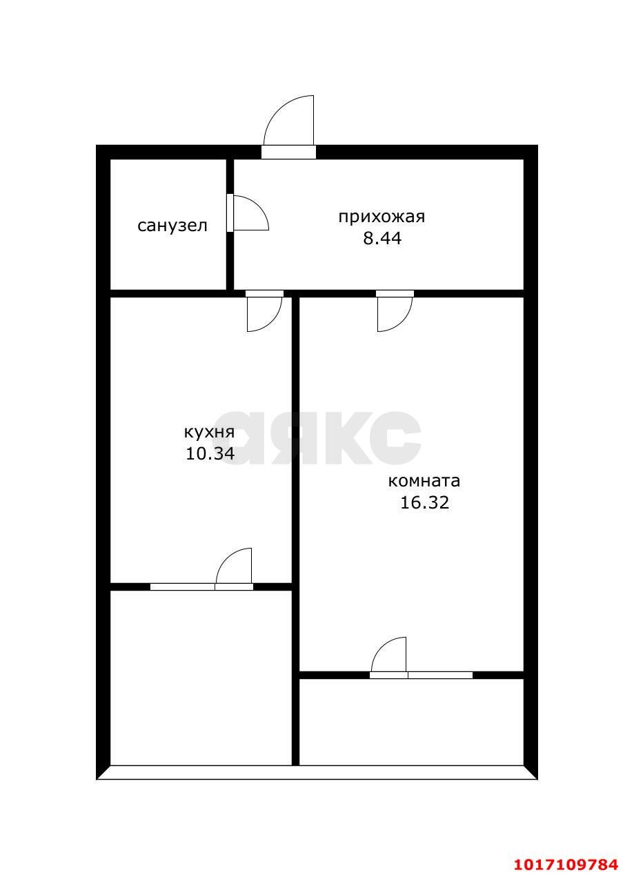Фото №10: 1-комнатная квартира 45 м² - Краснодар, Западный внутригородской округ, мкр. Юбилейный, пр-кт Чекистов, 33к3