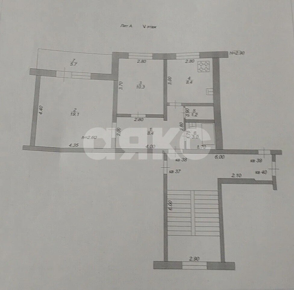 Фото №36: 2-комнатная квартира 50 м² - Кореновск, мкр. Военный городок, ул. Циолковского, 34