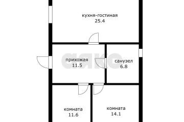 Фото №1: Дом <span class="whitespace-nowrap">71 м²</span> <span class="whitespace-nowrap">+ 3.3 сот.</span>, <span class="whitespace-nowrap">1 эт.</span> - Краснодар, мкр. КП Крепость, ул. Новодмитриевская, 25/1