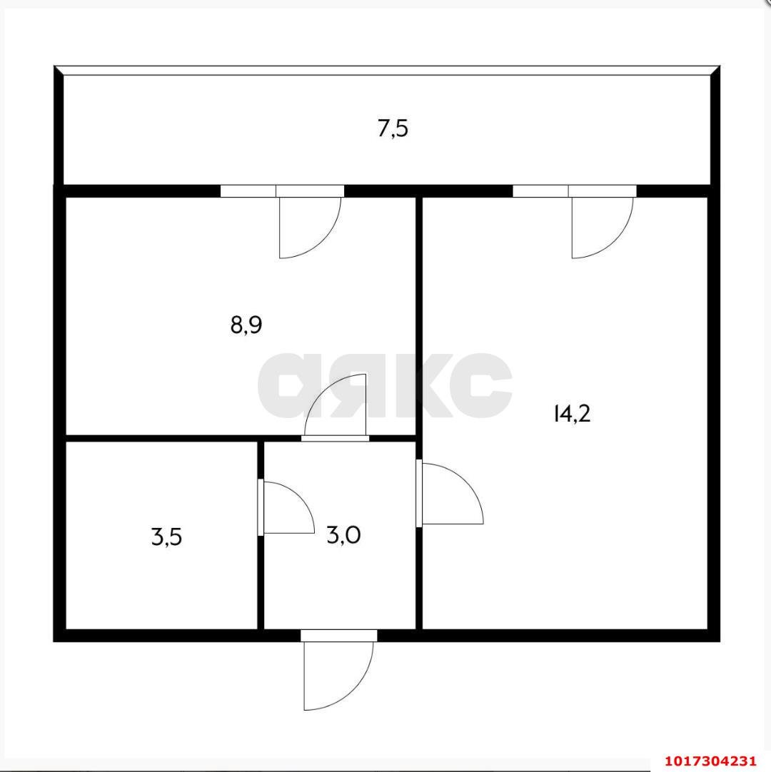 Фото №9: 1-комнатная квартира 37 м² - Новая Адыгея, мкр. ЖК Виноград 2, ул. Бжегокайская, 25/1к11