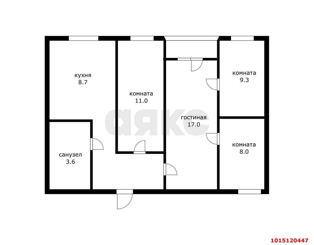 Фото №8: 3-комнатная квартира 65 м² - Краснодар, Прикубанский внутригородской округ, мкр. Фестивальный, ул. Ковалёва, 14