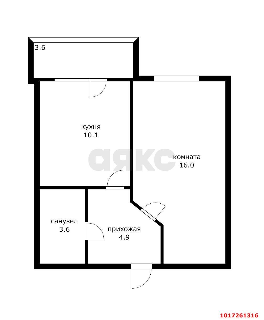Фото №20: 1-комнатная квартира 37 м² - Новая Адыгея, мкр. ЖК Виноградъ, ул. Бжегокайская, 19к3