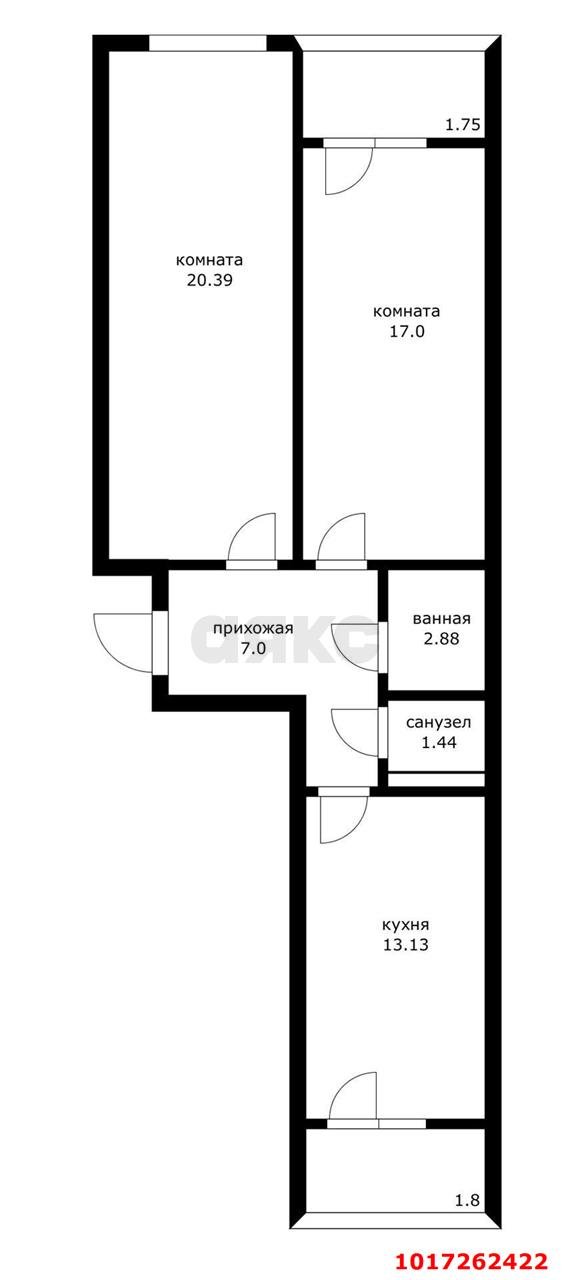 Фото №13: 2-комнатная квартира 68 м² - Краснодар, Прикубанский внутригородской округ, ЖК Славянка, мкр. Славянский, ул. Заполярная, 39лит10