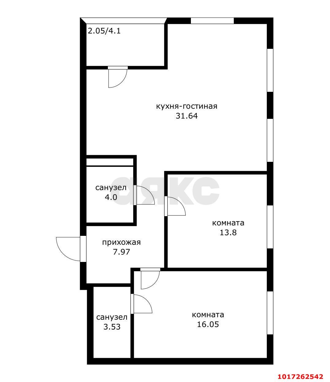 Фото №3: 2-комнатная квартира 83 м² - Краснодар, Карасунский внутригородской округ, Хлопчато-бумажный Комбинат, мкр. жилой квартал Патрики