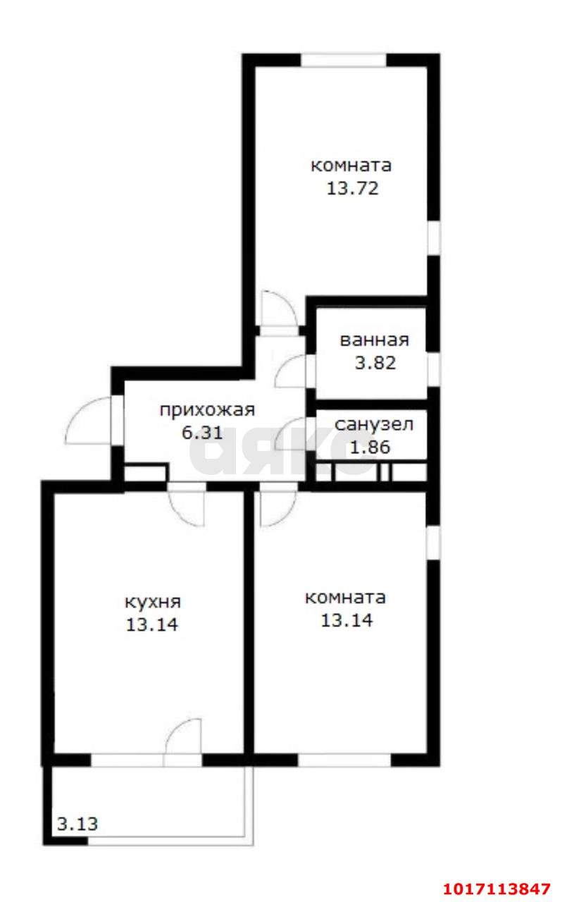 Фото №11: 2-комнатная квартира 53 м² - Краснодар, Прикубанский внутригородской округ, мкр. жилой комплекс Облака, ул. имени Генерала Корнилова, 9к2