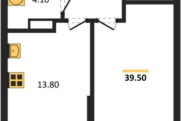 Фото №1: 1-комнатная квартира 39 м² - Краснодар, мкр. Догма Парк, 