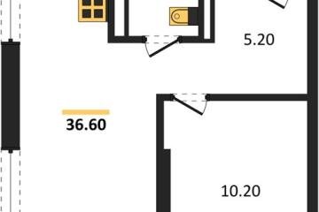 Фото №1: 1-комнатная квартира 36 м² - Краснодар, мкр. Прикубанский внутригородской округ, 
