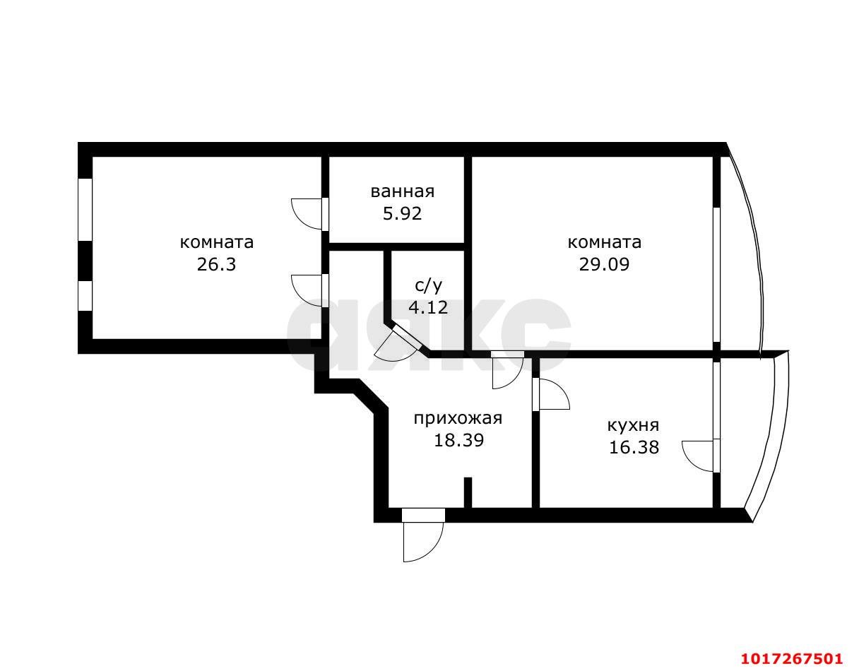 Фото №7: 2-комнатная квартира 105 м² - Краснодар, мкр. Западный внутригородской округ, ул. имени Дзержинского, 93/1