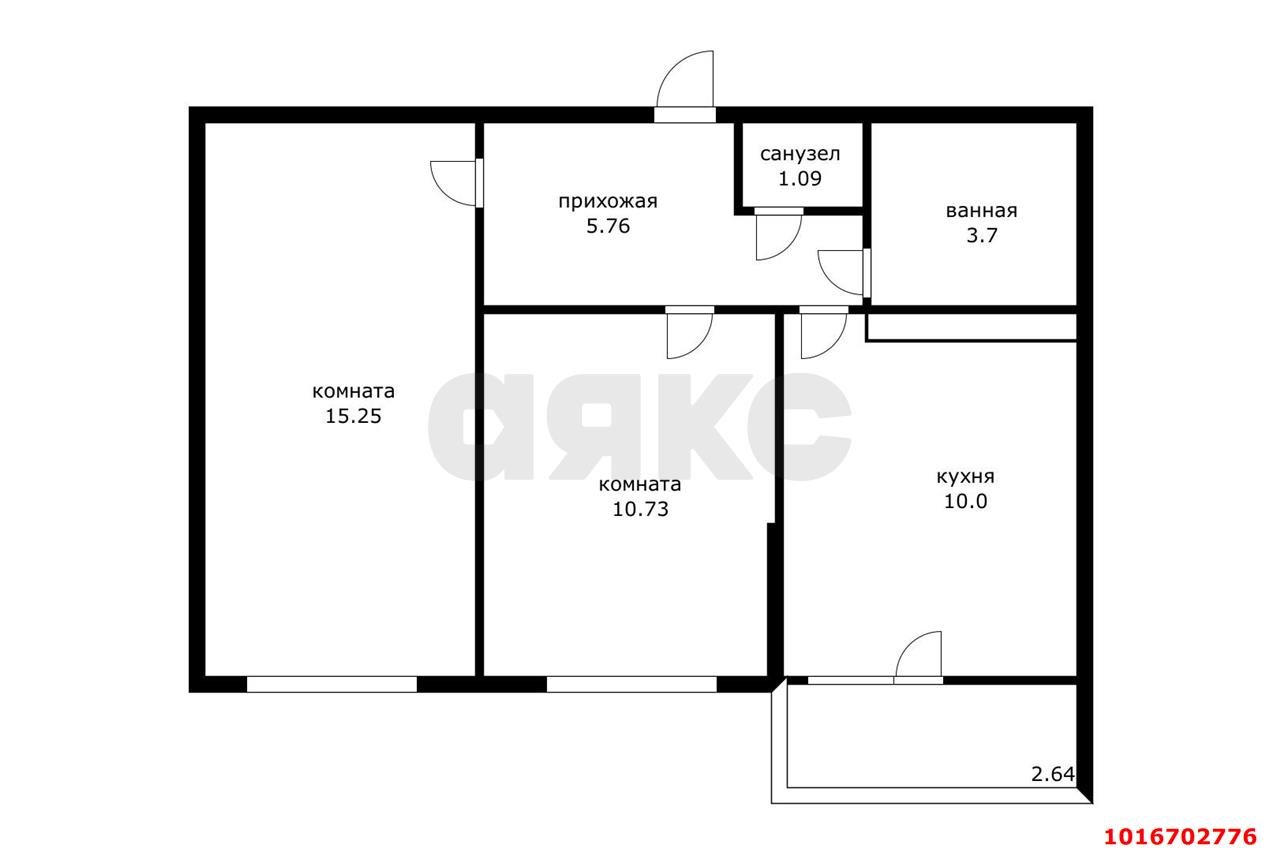 Фото №11: 2-комнатная квартира 50 м² - Краснодар, Карасунский внутригородской округ, жилой комплекс На Магистральной, мкр. Камвольно-суконный Комбинат, ул. Магистральная, 11к3