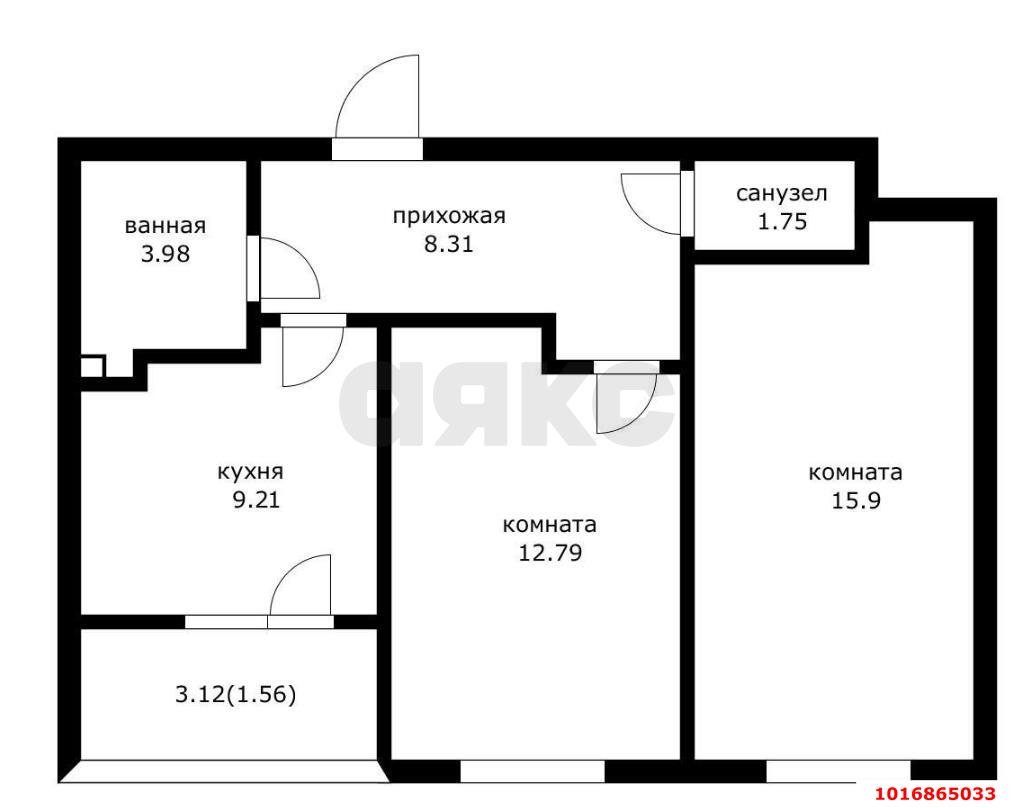 Фото №14: 2-комнатная квартира 58 м² - Краснодар, Прикубанский внутригородской округ, мкр. жилой комплекс Архитектор, ул. Доблести, 10