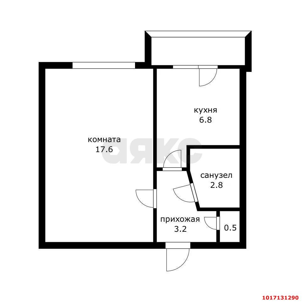 Фото №7: 1-комнатная квартира 33 м² - Краснодар, Прикубанский внутригородской округ, мкр. Авиагородок, ул. Авиагородок, 22