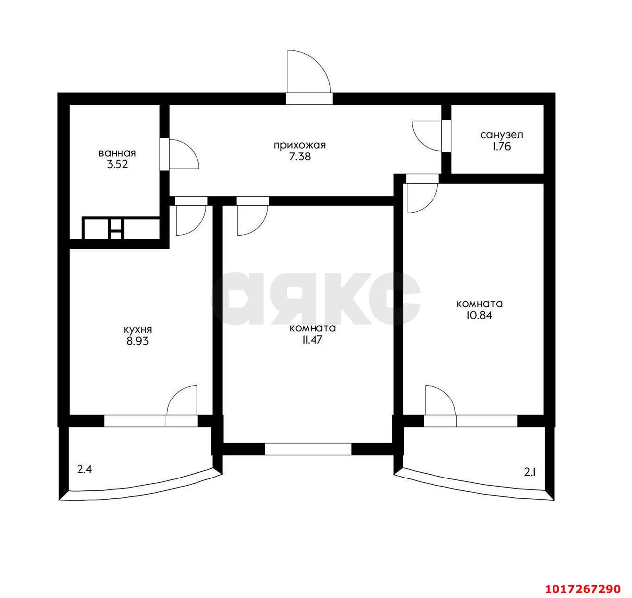 Фото №3: 2-комнатная квартира 50 м² - Краснодар, Прикубанский внутригородской округ, Прикубанский внутригородской округ, ЖК Лучший, ЖК Лучший, имени Петра Метальникова, мкр. имени Петра Метальникова, ул. Петра Метальникова, 36
