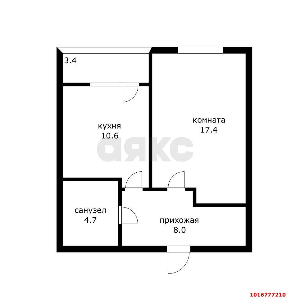 Фото №14: 1-комнатная квартира 44 м² - Краснодар, Карасунский внутригородской округ, Гидростроителей, мкр. жилой комплекс Поющие Фонтаны, ул. имени Невкипелого, 10