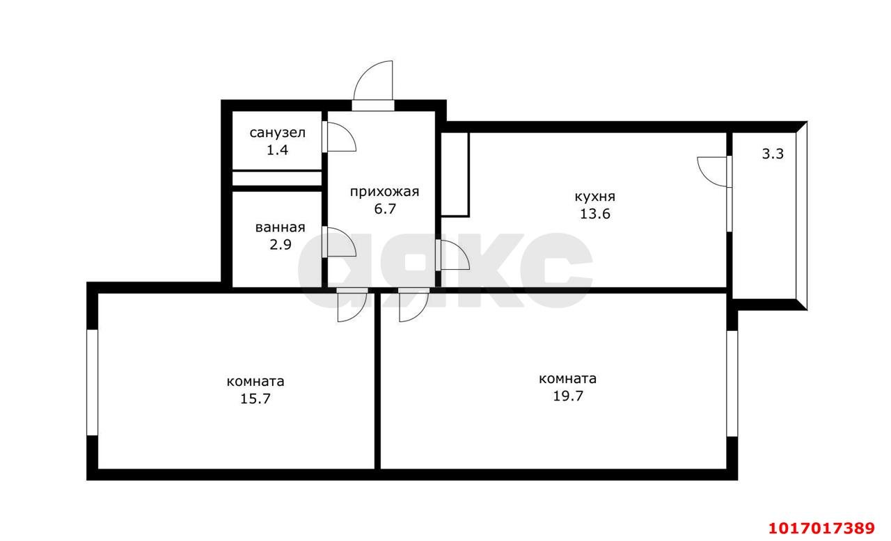 Фото №14: 2-комнатная квартира 61 м² - Краснодар, Прикубанский внутригородской округ, Фестивальный, Солнечный, мкр. ЖК Солнечный Парк, ул. имени Симиренко, 37к2