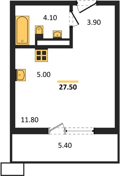 Фото №1: Студия 27 м² - Майкоп, мкр. ЖК Звезды