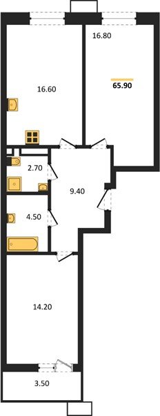 Фото №1: 2-комнатная квартира 65 м² - Майкоп, мкр. ЖК Звезды