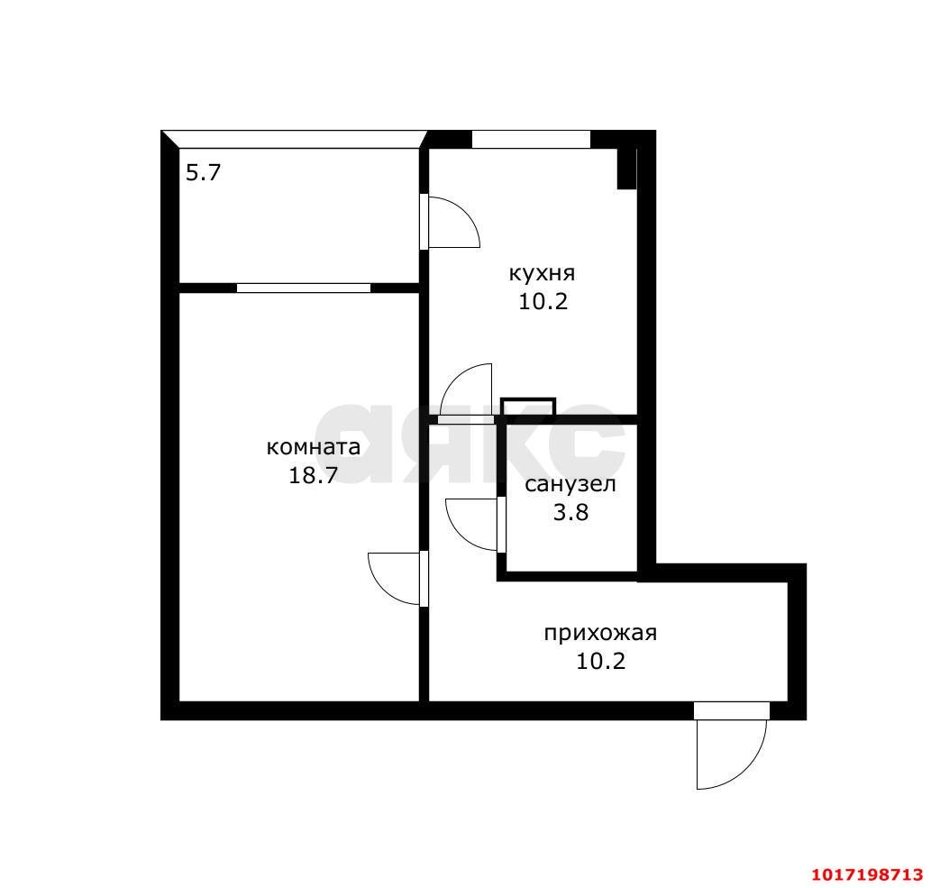 Фото №8: 1-комнатная квартира 54 м² - Яблоновский, ул. Гагарина, 161/1