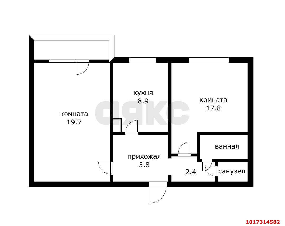 Фото №12: 2-комнатная квартира 55 м² - Краснодар, мкр. Западный внутригородской округ, ул. Фёдора Лузана, 14