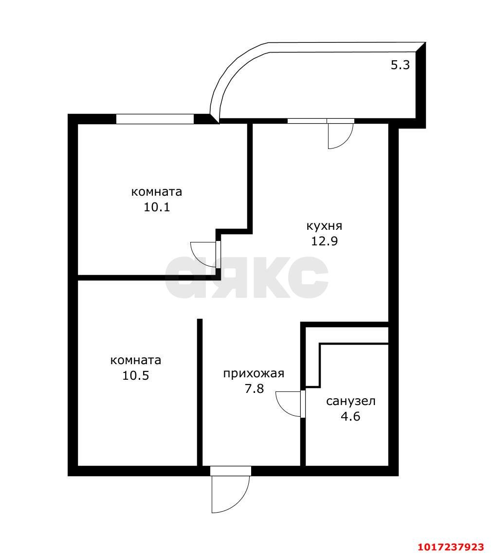 Фото №16: 2-комнатная квартира 51 м² - Краснодар, Кожзавод, ЖК Резиденция, мкр. Западный внутригородской округ, ул. Кожевенная, 22