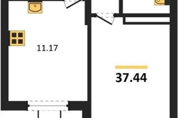 Фото №1: 1-комнатная квартира 37 м² - Северская, мкр. ЖК Цветной Бульвар, 
