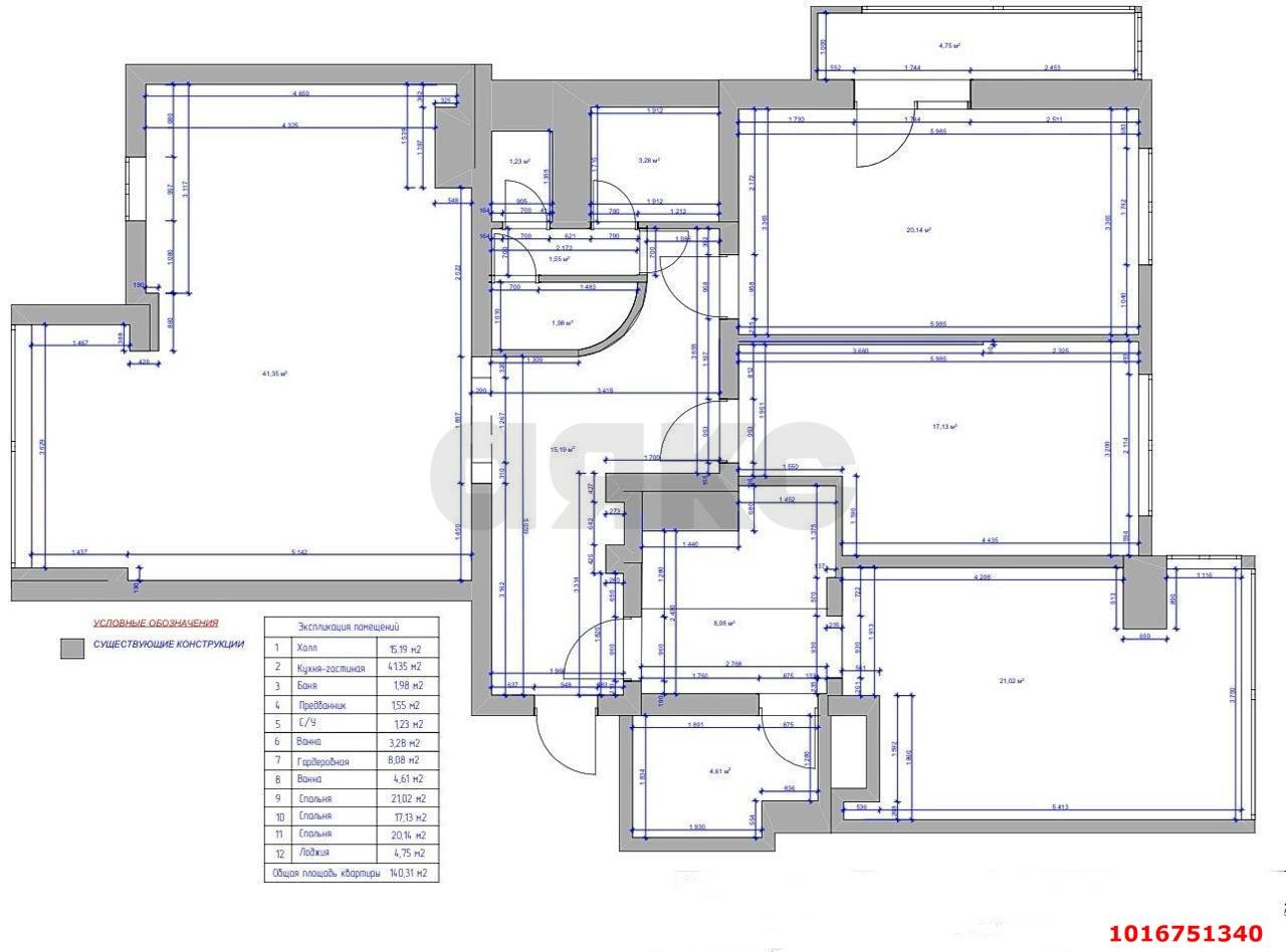 Фото №20: 3-комнатная квартира 150 м² - Краснодар, Кожзавод, мкр. Западный внутригородской округ, ул. Кожевенная, 40