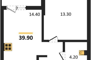 Фото №1: 1-комнатная квартира 39 м² - Краснодар, мкр. Прикубанский внутригородской округ, 