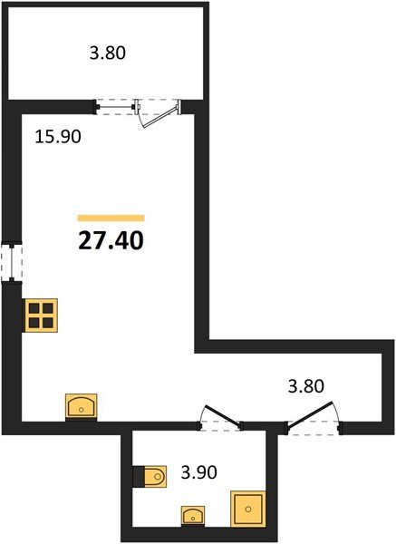 Фото №1: Студия 27 м² - Краснодар, мкр. Прикубанский внутригородской округ