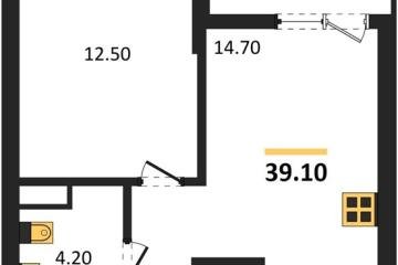 Фото №1: 1-комнатная квартира 39 м² - Краснодар, мкр. Прикубанский внутригородской округ, 
